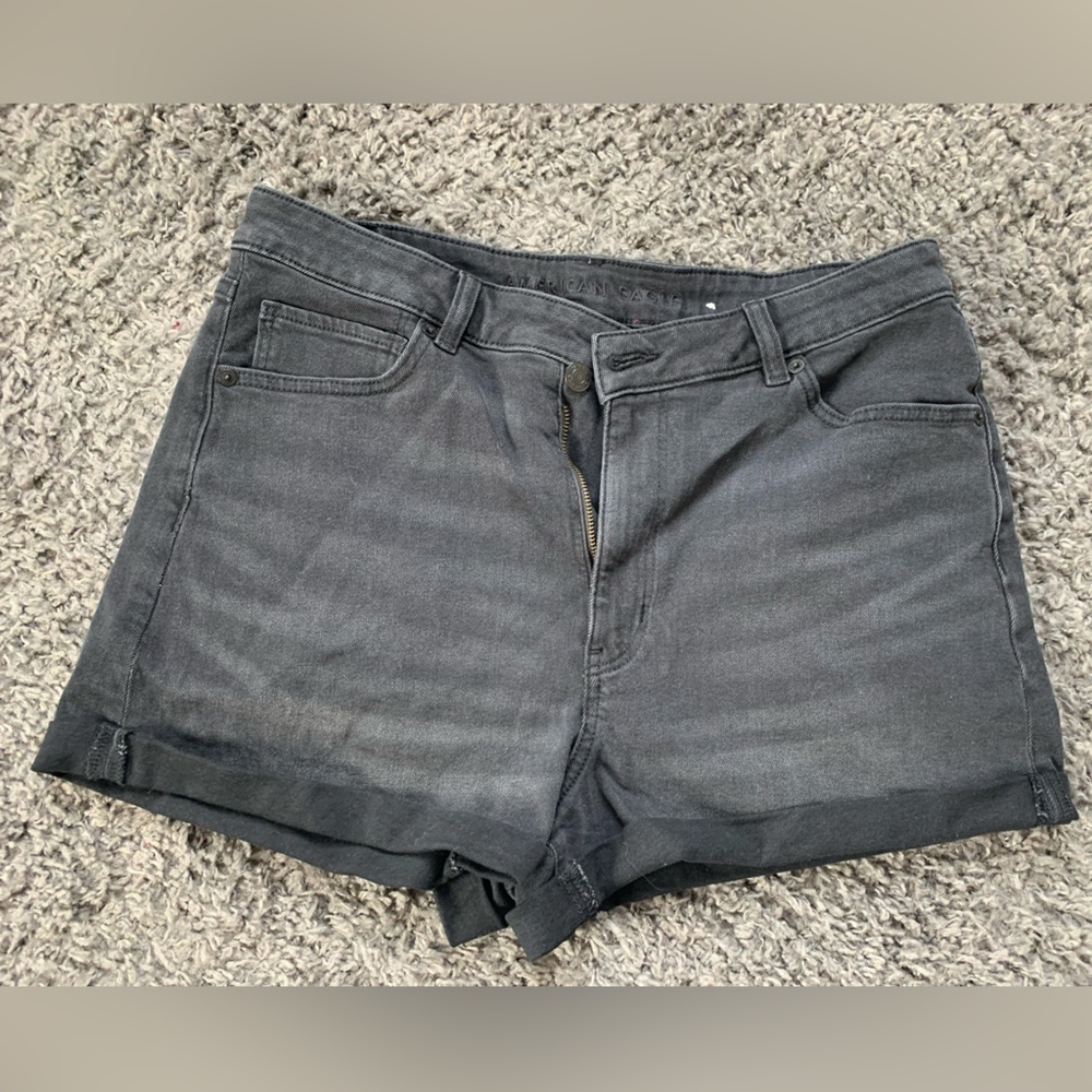 black American Eagle jean shorts